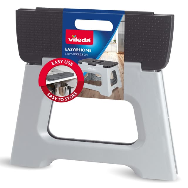 🌟 Vileda Tritthocker klappbar 23cm 🌟 - Für Erwachsene & Kinder bis 150kg - Inkl. Anti-Rutsch-Beschichtung - Klapphocker Faltbar 150 kg