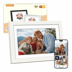 Eptusmey Digitaler Bilderrahmen WLAN 10.1 Zoll Eichenholz 🖼️ Angebot bei HelloDeals