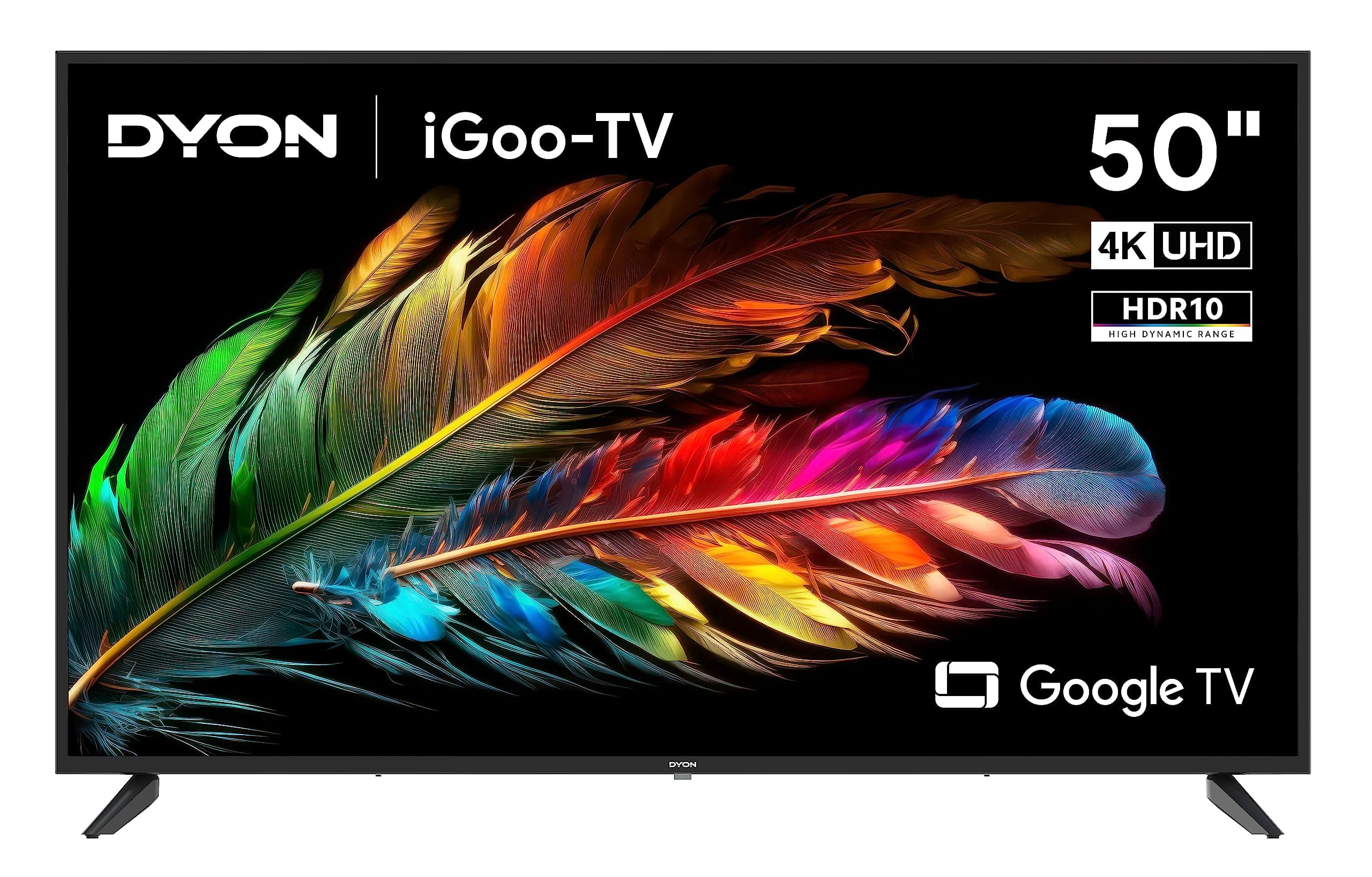 📺 DYON iGoo-TV 50U 50 Zoll 4K Ultra HD Smart LED Fernseher mit Google TV