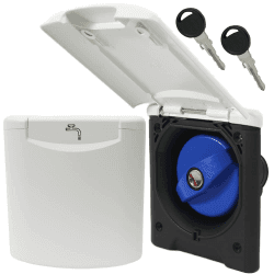 🚰 Einfüllstutzen + Tankdeckel Wasser Frischwassertank Wohnwagen Wohnmobil Boot Magnetdeckel 40mm weiß 🛥️ Angebot bei HelloDeals