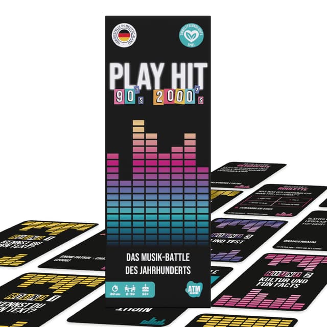 ATM Gaming - PlayHit Gesellschaftsspiel | Das Musikquiz der 90er und 2000er 🎶🎉