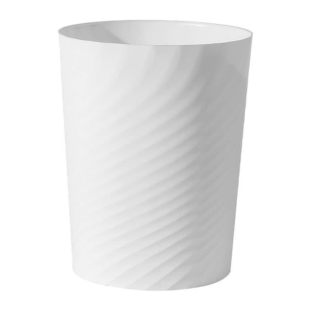 🗑️ Sinoba Papierkorb 8008 Mülleimer Abfalleimer 12L (Weiß) - Kompaktes Design & Robustes Material