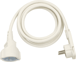 🔌 Brennenstuhl Qualitäts-Kunststoff-Verlängerungskabel mit Flachstecker (2m) - Weiß Angebot bei HelloDeals