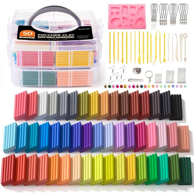 Shuttle Art Polymer Clay Set - 50 Farben Knete Set 🎨🌟