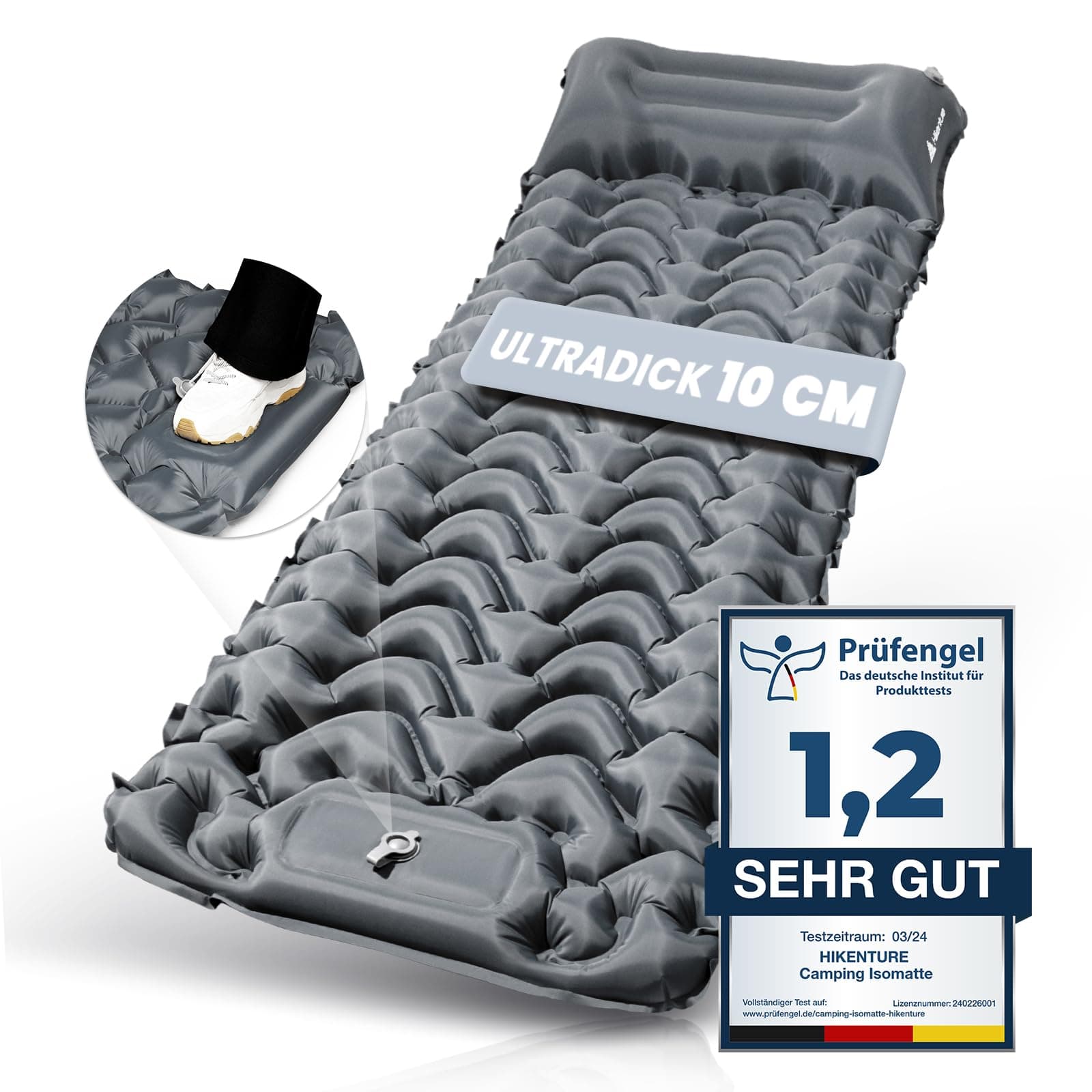 🏕️ HIKENTURE Isomatte Selbstaufblasend - Komfort und Unterstützung für Outdoor-Abenteuer 🌲