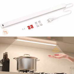 SIBI Unterbauleuchte Led Dimmbar 41cm Neutralweiß Lichtleiste mit Berührungsloser Sensor 🌟 Küchenlicht Unterbau Beleuchtung Led Leiste für Schrank, Regale, Werkbank