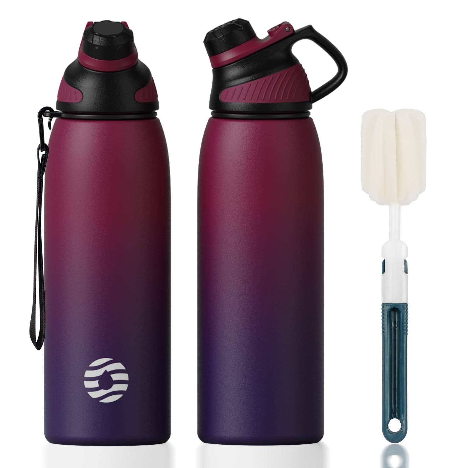 Fjbottle Edelstahl Trinkflasche Sport mit Magnetischem Deckel - 1L, 800ml, 600ml, 400ml BPA-Frei 🌊