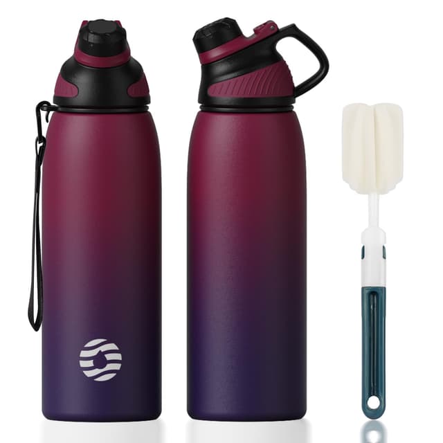 Fjbottle Edelstahl Trinkflasche Sport mit Magnetischem Deckel - 1L, 800ml, 600ml, 400ml BPA-Frei 🌊