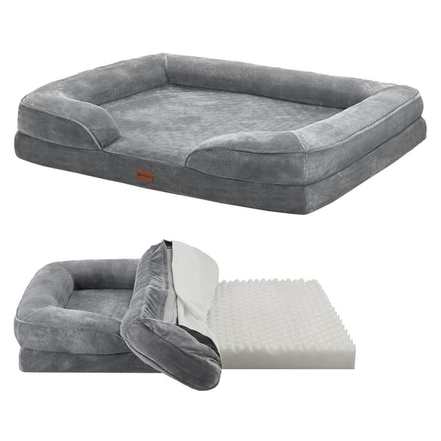 Juskys Hundebett Sheena XL orthopädisch, waschbar & rutschfest 🐾