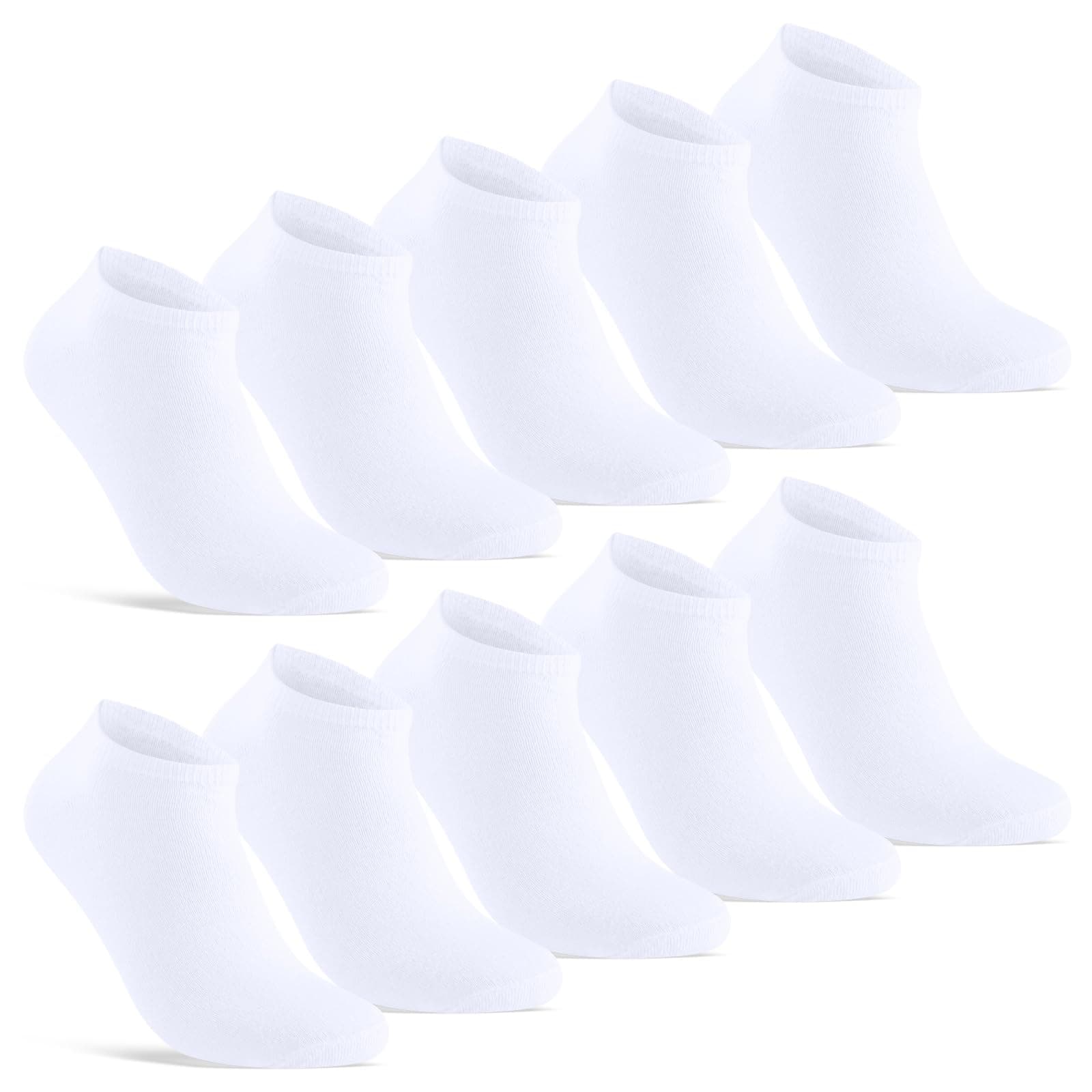 🧦 10 Paar Sneaker Socken Herren & Damen 39-42 | Schwarz Weiß Grau