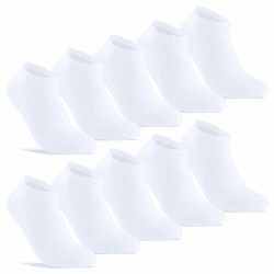🧦 10 Paar Sneaker Socken Herren & Damen 39-42 | Schwarz Weiß Grau