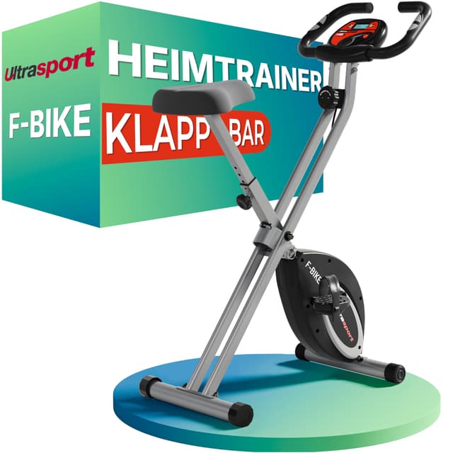 Ultrasport Heimtrainer Fahrrad Klappbar I Hometrainer Fahrrad Klappbar Extra Leise bis 130 KG mit Komfort-Sattel 🚴‍♂️
