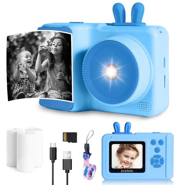Kinderkamera Sofortbildkamera Kinder, 1080P Fotoapparat Kinder 📸🎁