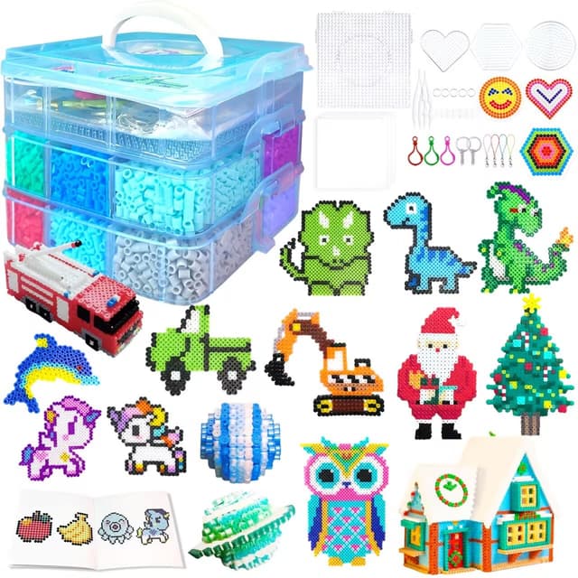 🎨 11000 Stück Bügelperlen Set - Kinder DIY Bastelideen 🎁