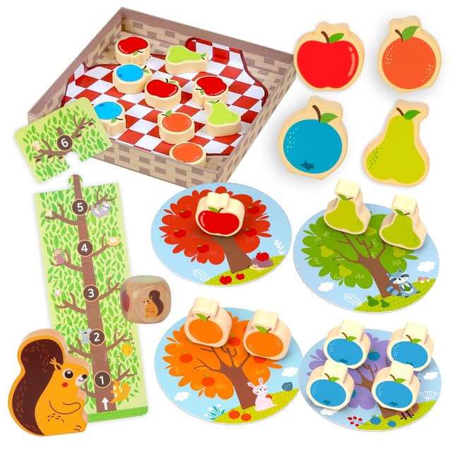 Nene Toys Obstgarten Spiel ab 2 Jahre 🍎🌳 - Kooperatives Brettspiel für Kleinkinder