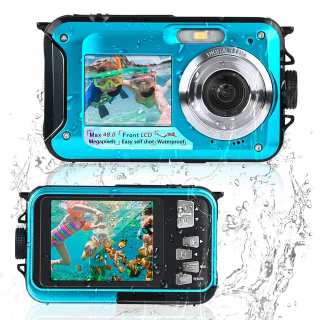 Comius Sharp 10FT Unterwasserkamera Schnorcheln - 30MP Foto FHD Video Digitalkamera 🌊 Wasserdicht mit 32G Speicherkarte