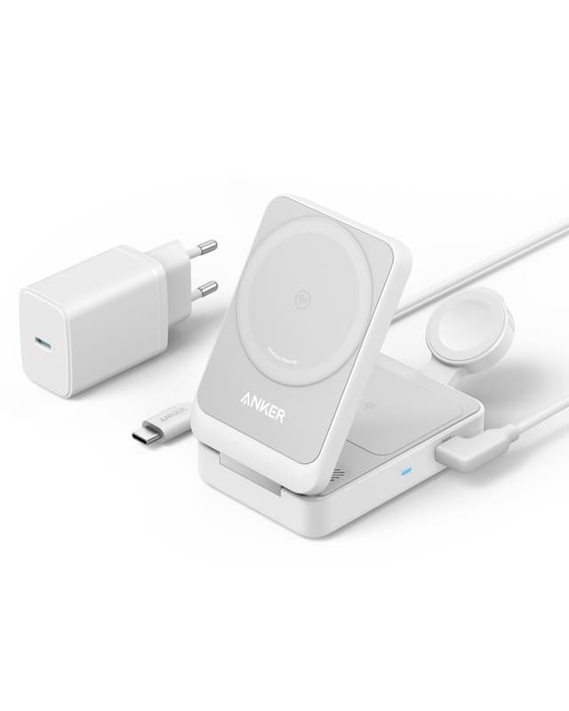 Anker MagGo 3-in-1 Ladestation: ⚡️ MagSafe kompatibel, 15W kabellos