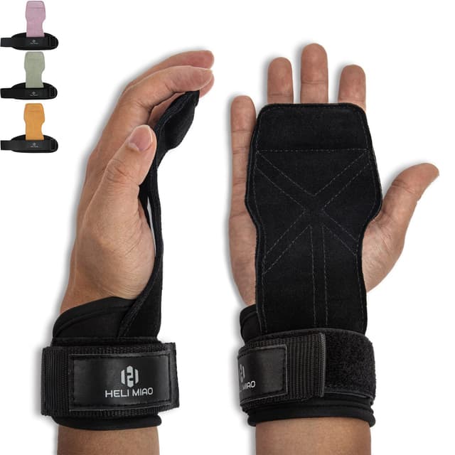 🏋️‍♂️ Power Zughilfen Krafttraining - Fast Grip Leder Zughilfe-Handgelenksbandage