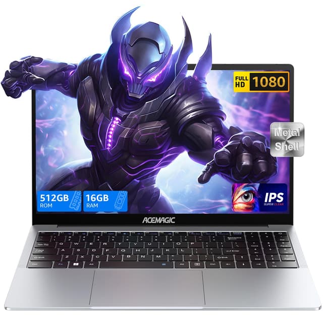 🚀 ACEMAGIC Laptop 15,6 Zoll FHD 16GB RAM 512GB SSD Notebook