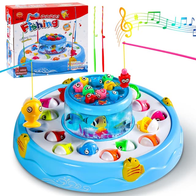 🎣 Angelspiel Fische Angeln Spiele Spielzeug ab 2 3 4 Jahre Mit 4 Kinderangel,26 Fische Kinderspiele Magnet Kinder Magnetspiel Spiele ab 2 3 4 5 Jahren Geschenk Junge Mädche（Doppelschicht）