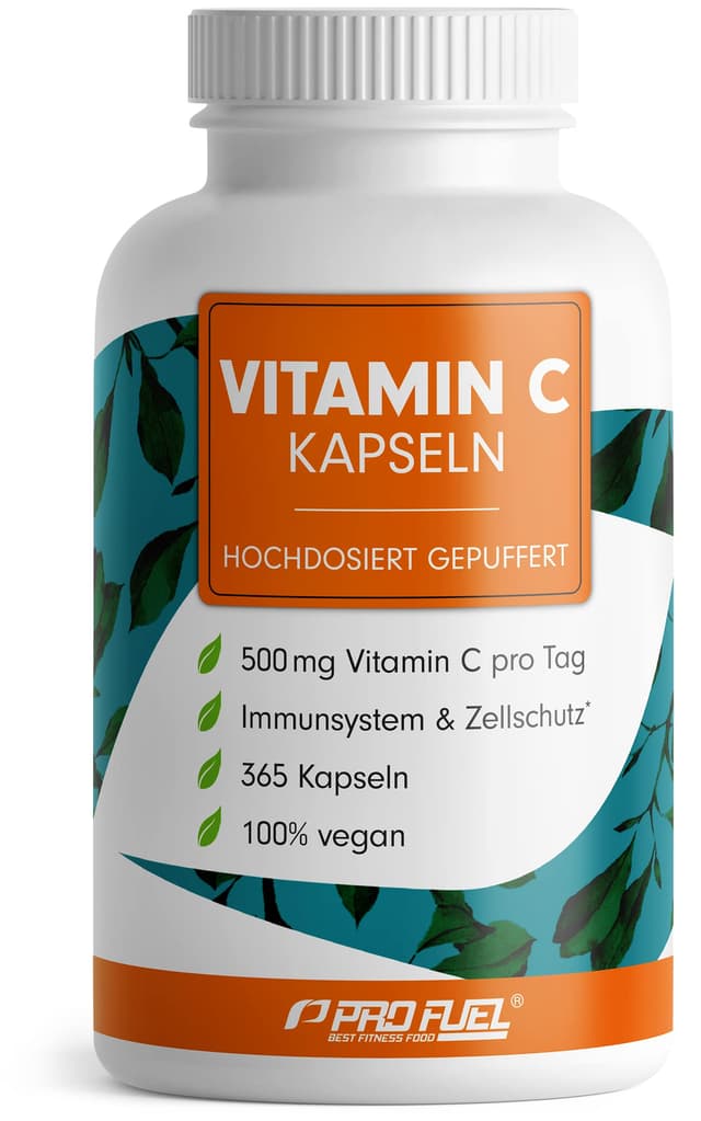Hochdosiertes Vitamin C - 365 Kapseln 🌟 Preisnachlass! 🌿