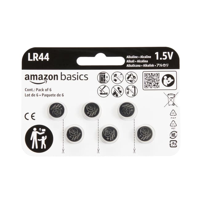 🔋🔋🔋 Angebot: Amazon Basics LR44 Alkali-Knopfzellen 🆓🚚