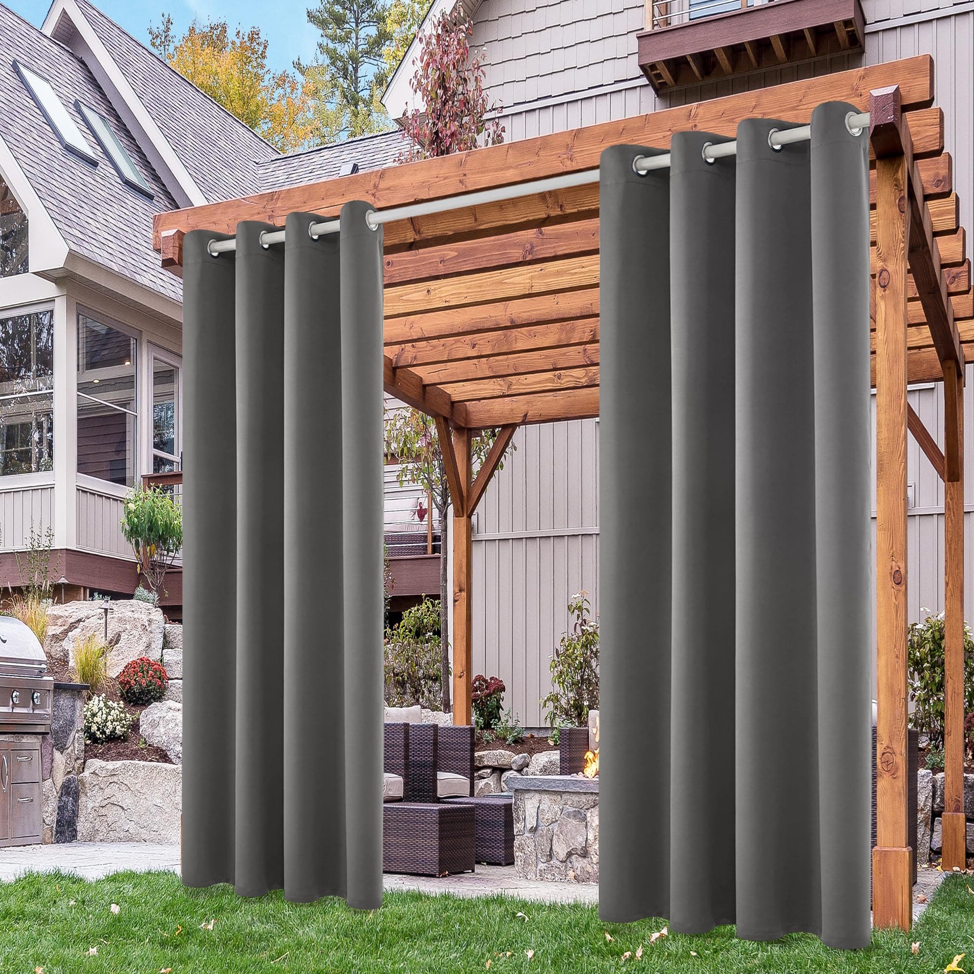 Deconovo Outdoor Vorhang 2er Set