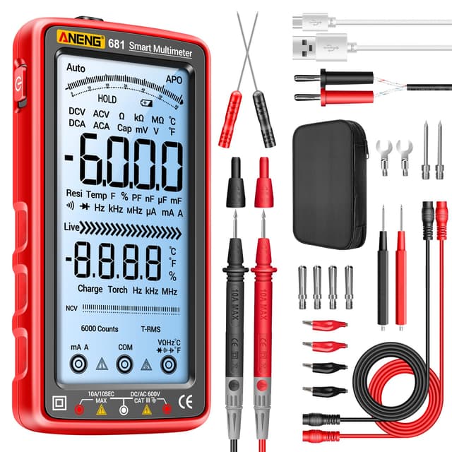 ANENG 681 Multimeter Digital Tester Smart Wiederaufladbarer Ohm Voltmeter Auto Ranging TRMS 6000 Counts
