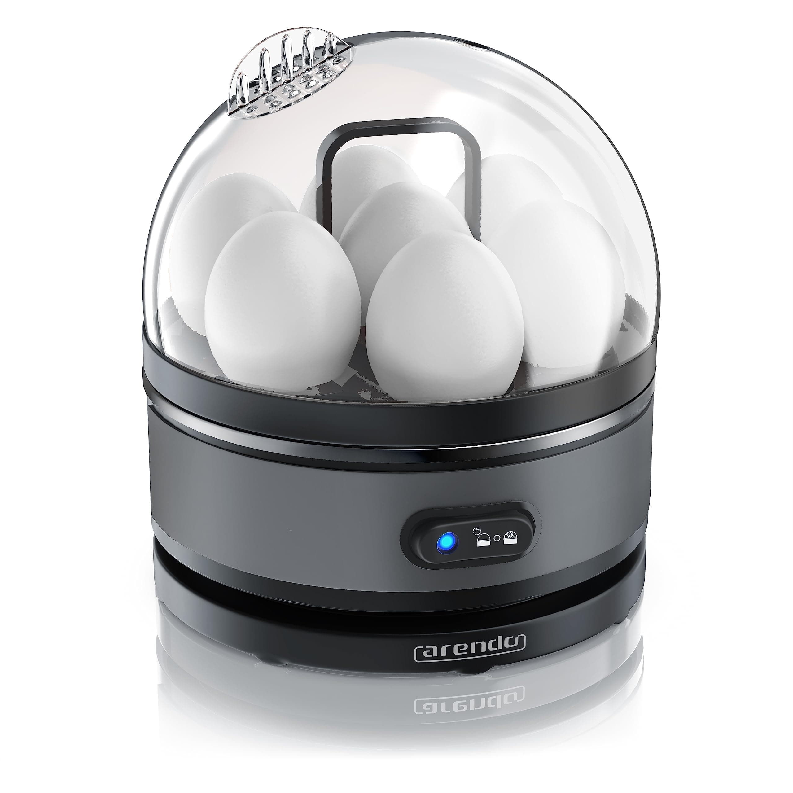 Arendo Sevencook Eierkocher 400 W – Edelstahl Design - 1-7 Eier - Egg Cooker - 🥚🍳