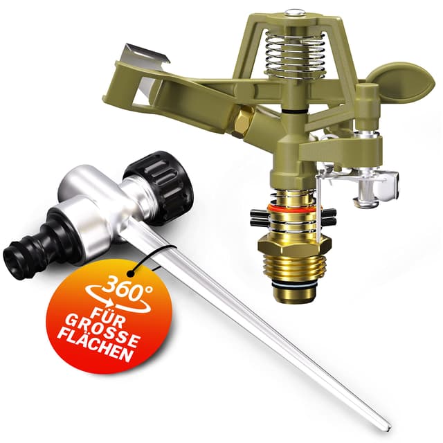 🌿🌞 GARDEBRUK® Sprinkler Erdspieß Sprengweite bis 24m 🌊🌳