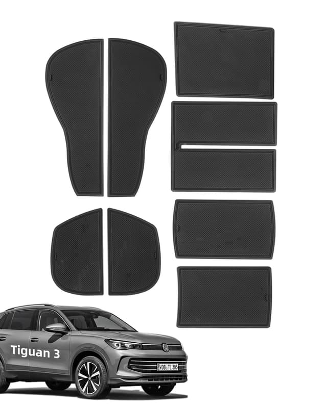 LANGBEAN Antirutschmatten für VW Tiguan 3 2024 2025 Schwarz 🚗