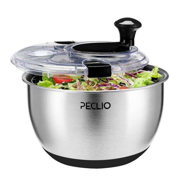 Peclio Groß 4,5L Salatschleuder Edelstahl 18/10 🥗