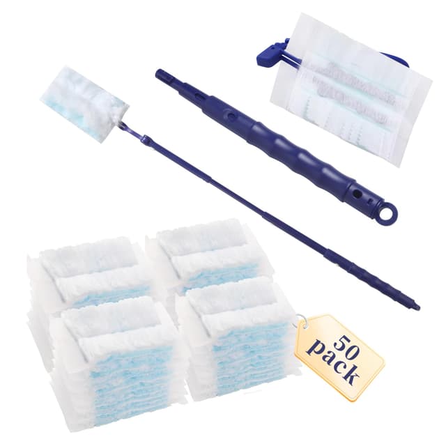 🌟 Mega-Deal! 50 Stück Swiffer Staubmagnet Nachfüllpack mit Teleskopstange 🌟
