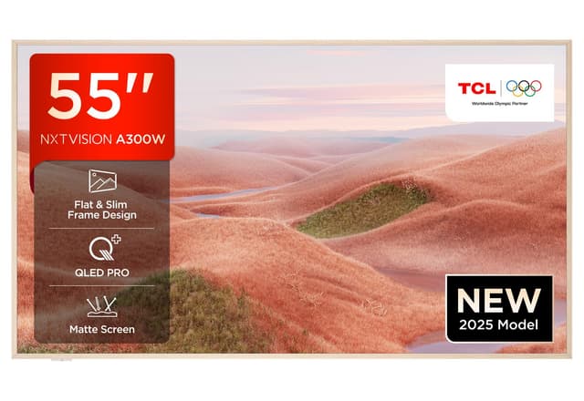 🌟Spare 150€ beim Kauf des TCL NXTVISION A300W 55 Zoll QLED PRO 4K Ultra HD TV!🌟