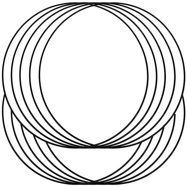 🌟 SILARLAIT 10 Stück Metallring Schwarz, 3mm 30cm - Bastelringe für Traumfänger, Hochzeitskranz und mehr!