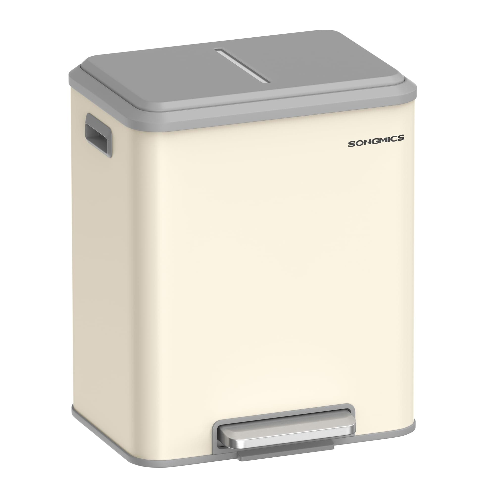 🗑️ SONGMICS Mülleimer Küche, Mülltrennsystem 2 x 15 L, Stahl, Softclose-Deckel 🌟
