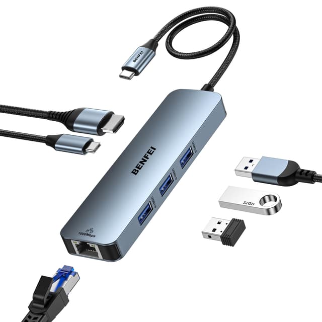 🔥Sonderangebot! BENFEI 6-in-1 USB C HUB mit HDMI 4K@60Hz🔥