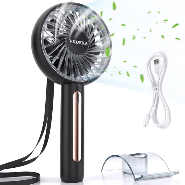 VKUSRA Handventilator | Klein & Tragbar ❃ Sommer Kühlen | USB Aufladbar