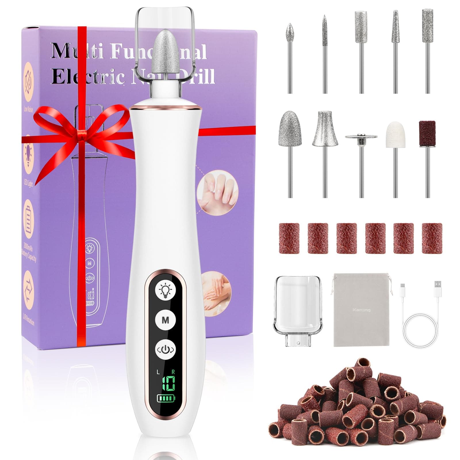 Elektrische Nagelfeile 10-in-1 Set 🌟 Maniküre & Pediküre Elektrisch