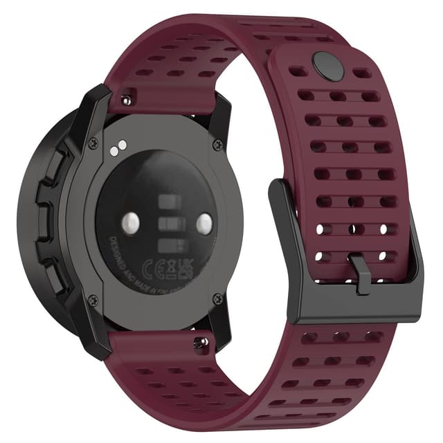 Chofit Armbänder kompatibel mit Suunto 9 Peak Pro/Vertical Weinrot 🌟 Weiches Silikon Sport Ersatz Air-Hole Band Wristband 🏃‍♂️