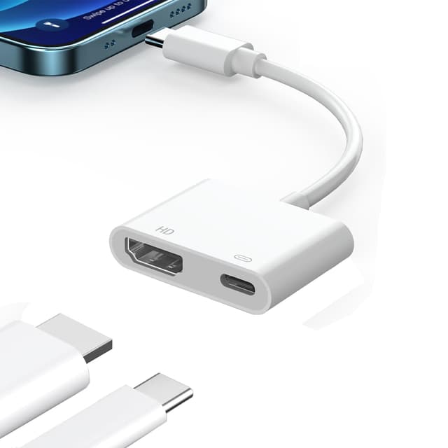 🔌 USB C to 4K 60Hz HD.MI Adapter für iPhone 15/16 zu HDTV