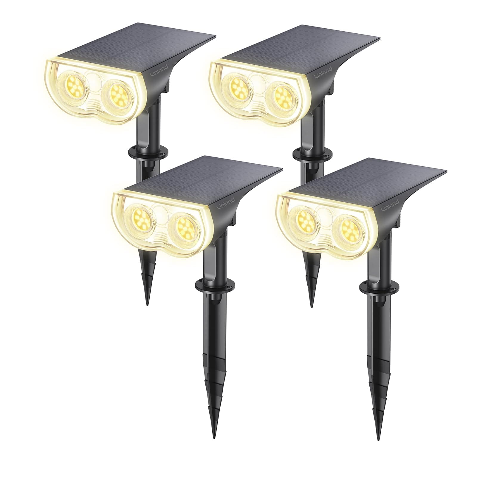 Linkind LED Solar Gartenlampen 800LM 22 LEDs IP65 Gartenstrahler Außenwandleuchte