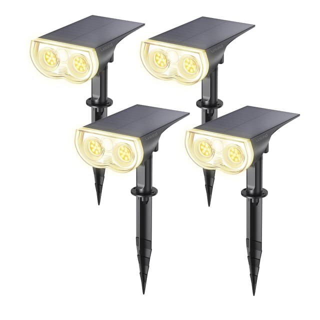 Linkind LED Solar Gartenlampen 800LM 22 LEDs IP65 Gartenstrahler Außenwandleuchte