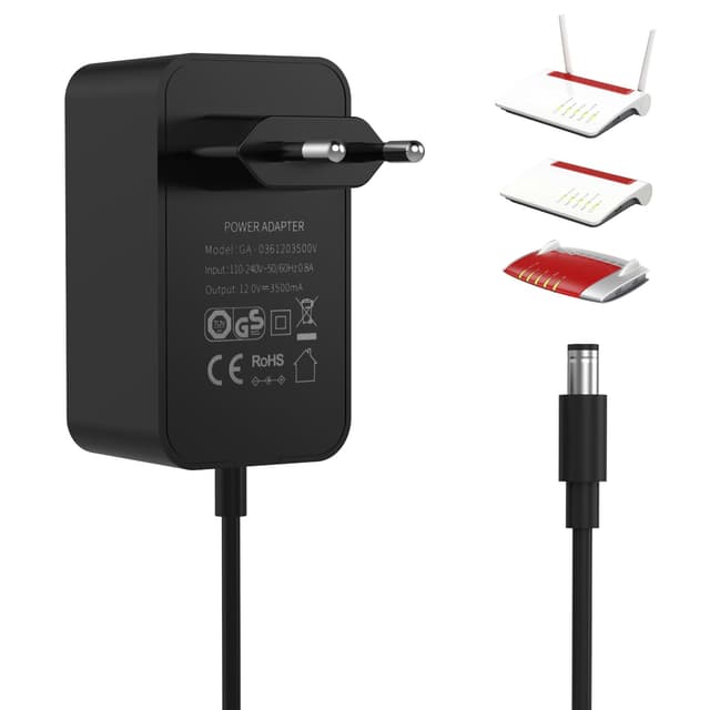 Hochwertiges 12V 3,5A Netzteil Ladegerät ⚡ für AVM Fritz!Box und Telekom Speedport