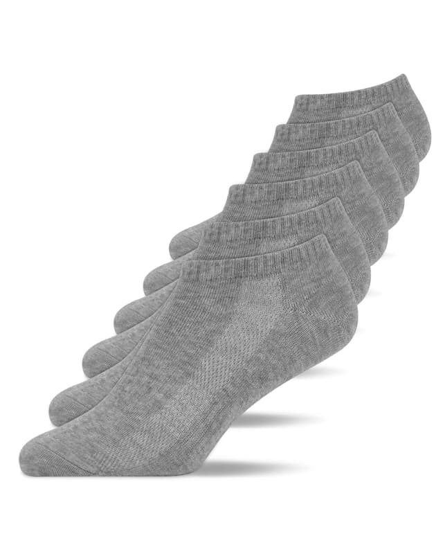 🧦 Snocks Sneaker Socken Herren & Damen 6er Set Gr. 35-54 Kurze Socken Baumwolle 39-42 6x Grau