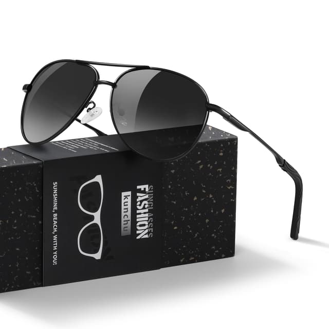 Kunchu Sonnenbrille Herren Damen Polarisierte Unisex UV400-Schutz 😎🕶️