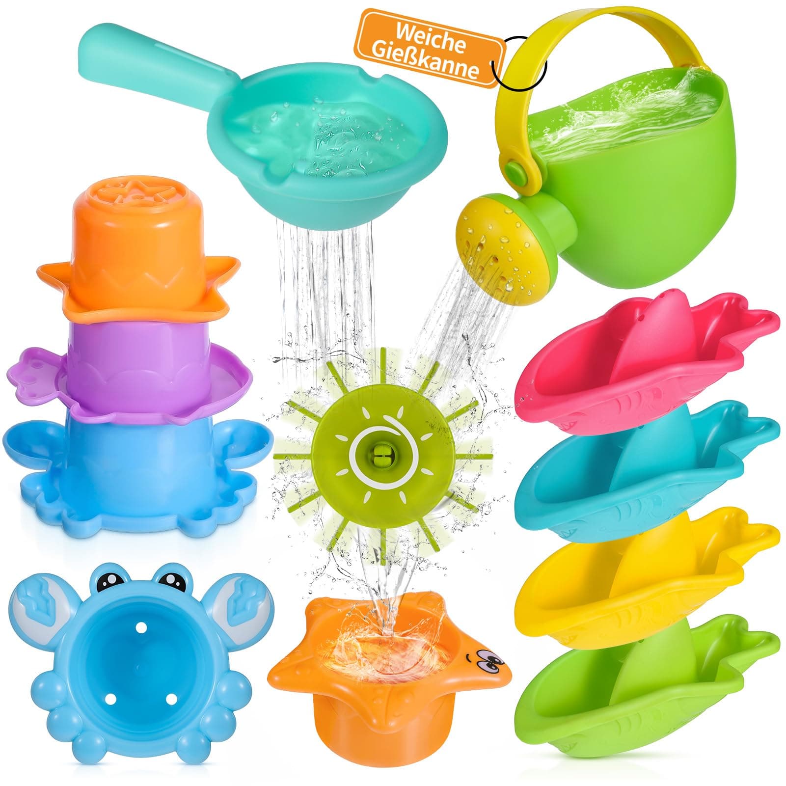 🛁👶 Badespielzeug Baby ab 1-4 Jahre | Schwimmbad Pool Spielzeug