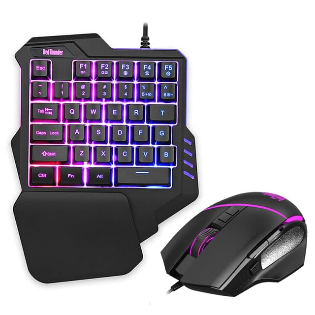 RedThunder Einhand Gaming Tastatur und Maus Set 🎮🌈