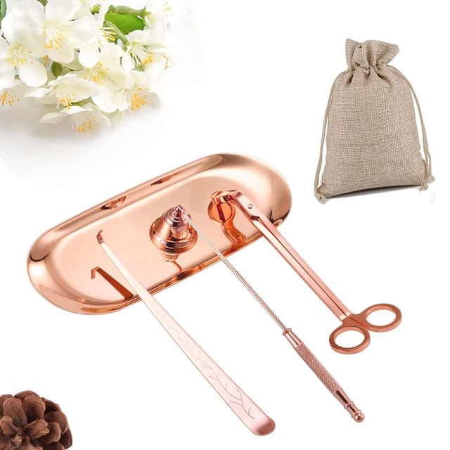 QeeHeng Kerzenlöscher-Dochtschneider mit Tablett 🕯️