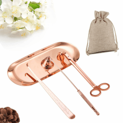 QeeHeng Kerzenlöscher-Dochtschneider mit Tablett 🕯️